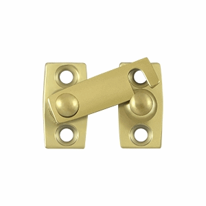 1 3/16 Inch Solid Brass Shutter Bar Door Latch (Polished Brass Finish)
