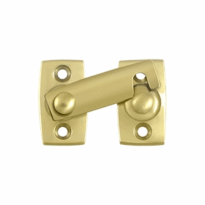 1 3/8 Inch Solid Brass Shutter Bar Door Latch (Polished Brass Finish)