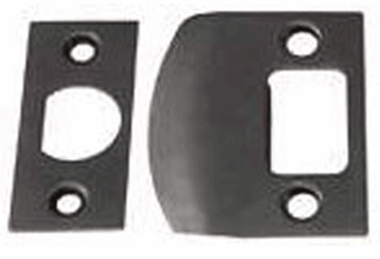 Solid Brass Standard Strike Plate and Face Plate (Oil Rubbed Bronze Finish)