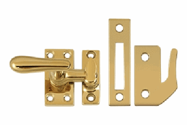 2 1/16 Inch Solid Brass Window Lock Casement Fastener (PVD Finish)