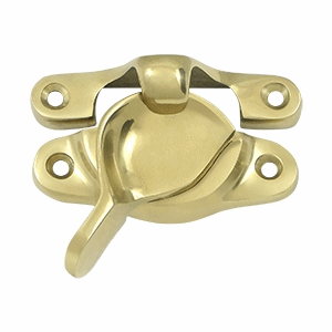 Solid Brass Window Sash Lock 1 1/8 inch X 3 inch (Polished Brass Finish)