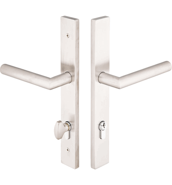 Stainless Steel Euro Keyed Style Multi Point Lock Trim (Brushed Stainless Steel Finish)