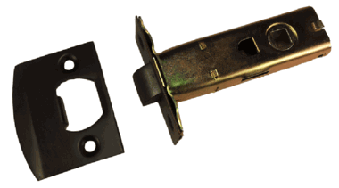 Tubular Style Latch Mechanism in Oil Rubbed Bronze for Fluted Style Glass Doorknob Sets