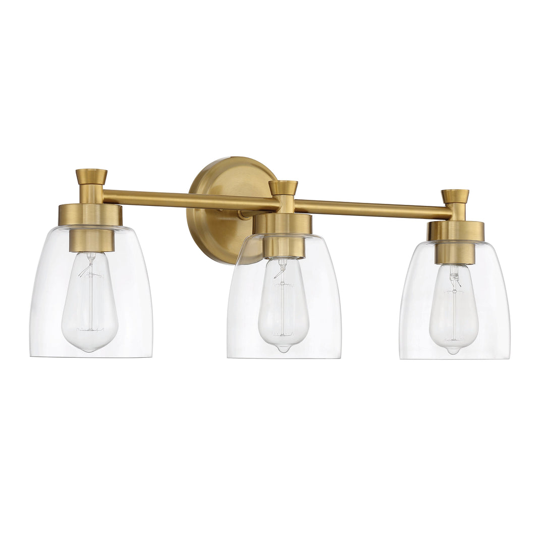 CRAFTMADE Henning 3 Light Vanity in Satin Brass