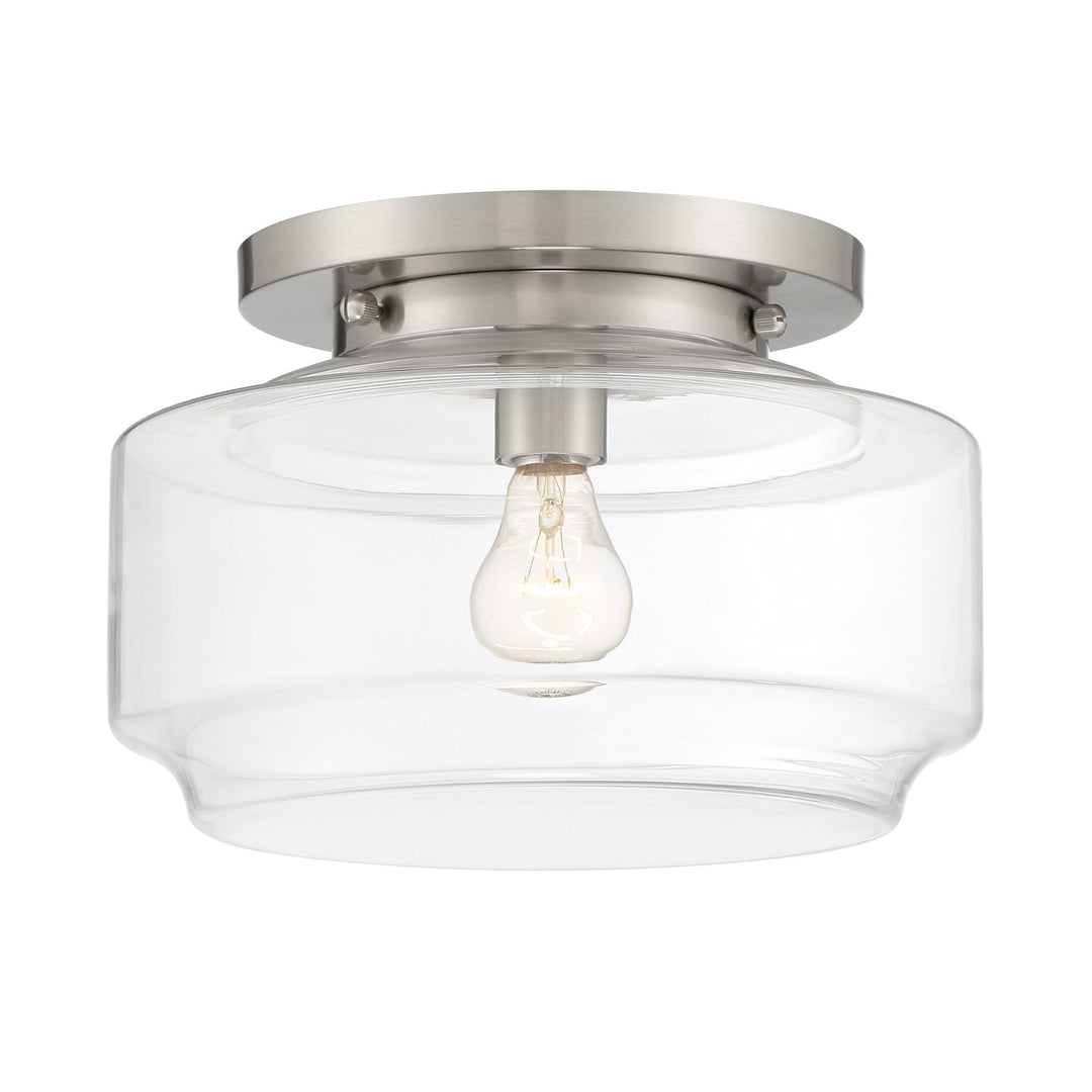 CRAFTMADE Peri 1 Light 12" Flushmount in Brushed Polished Nickel