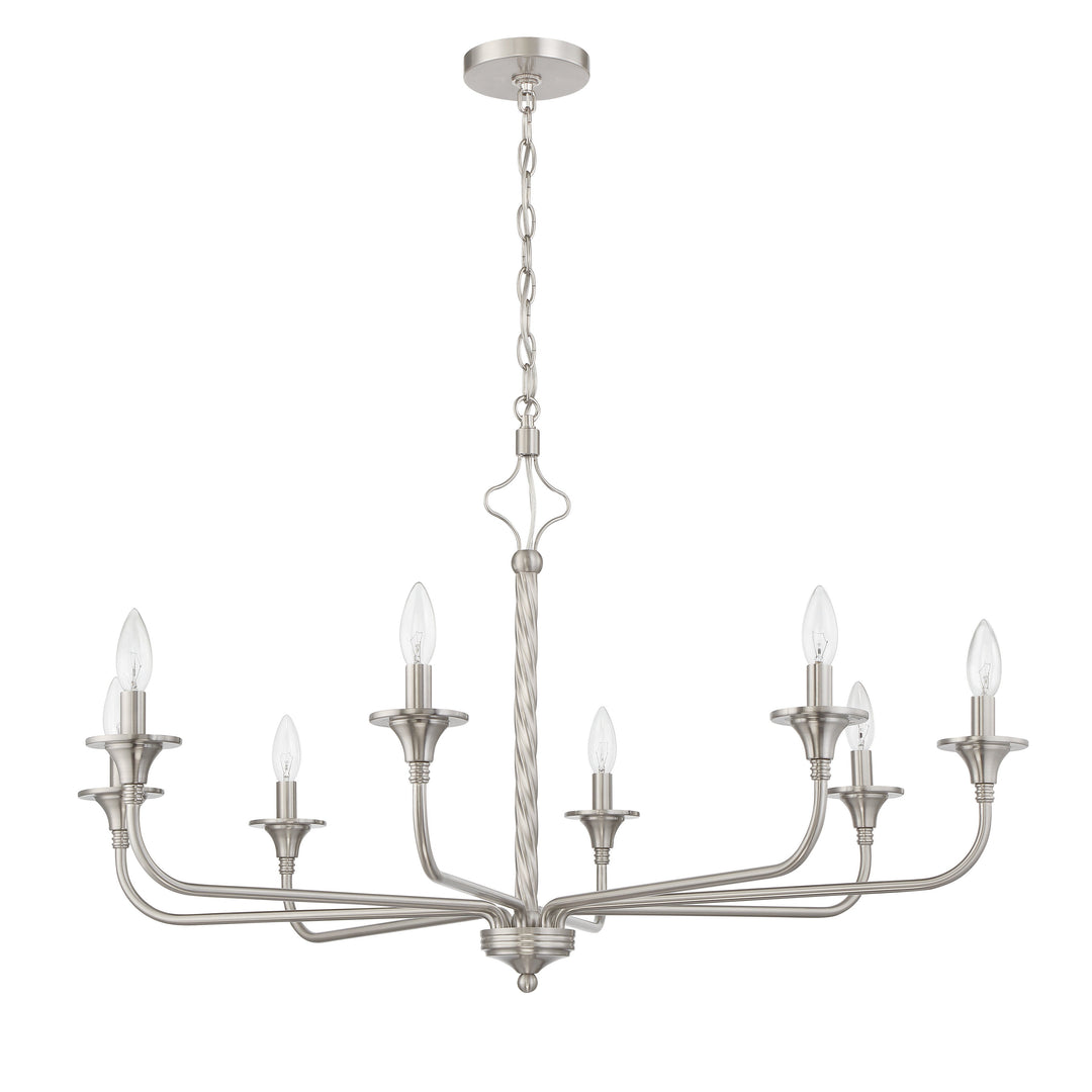 CRAFTMADE Jolenne 8 Light Chandelier in Brushed Polished Nickel