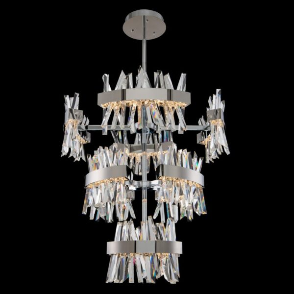 Allegri Glacier 36 Inch Extra Large LED Foyer Chrome