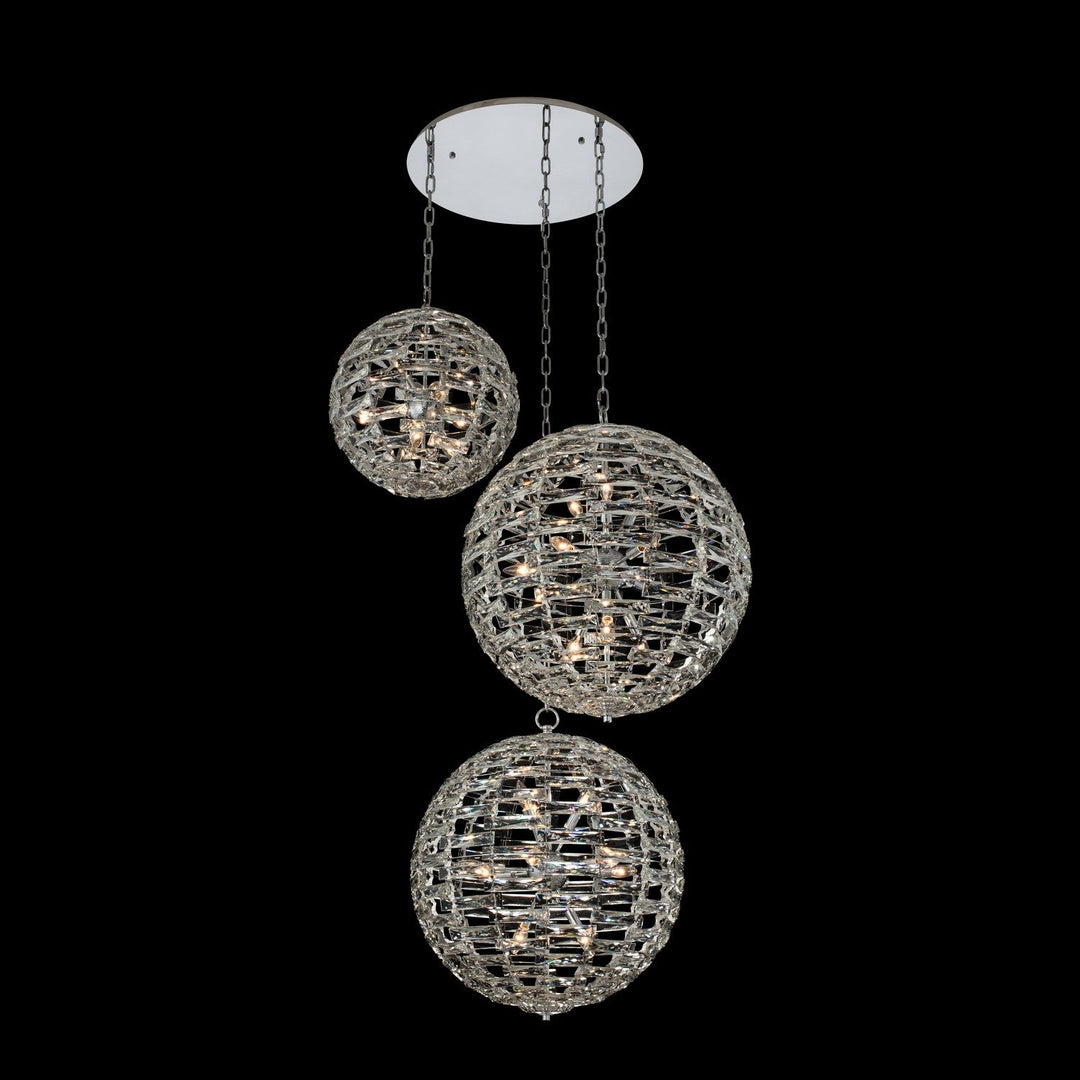 Allegri Alta 3 Orb Multi Drop Foyer (18"+26"+26")