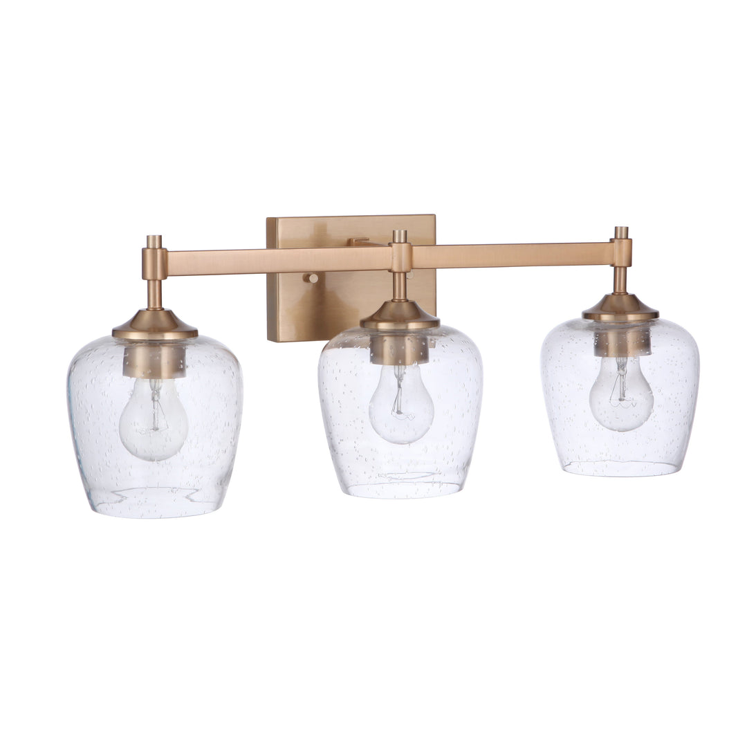 CRAFTMADE Stellen 3 Light Vanity in Satin Brass