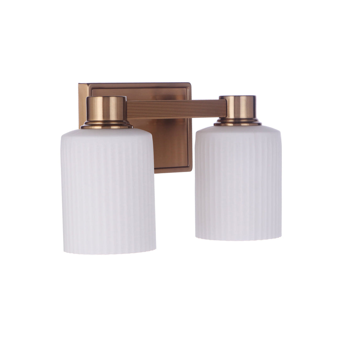 Bretton 2 Light Vanity in Satin Brass CRAFTMADE