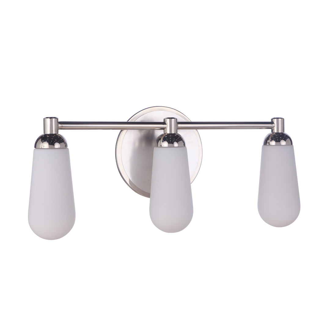 CRAFTMADE Riggs 3 Light Vanity in Brushed Polished Nickel/Polished Nickel