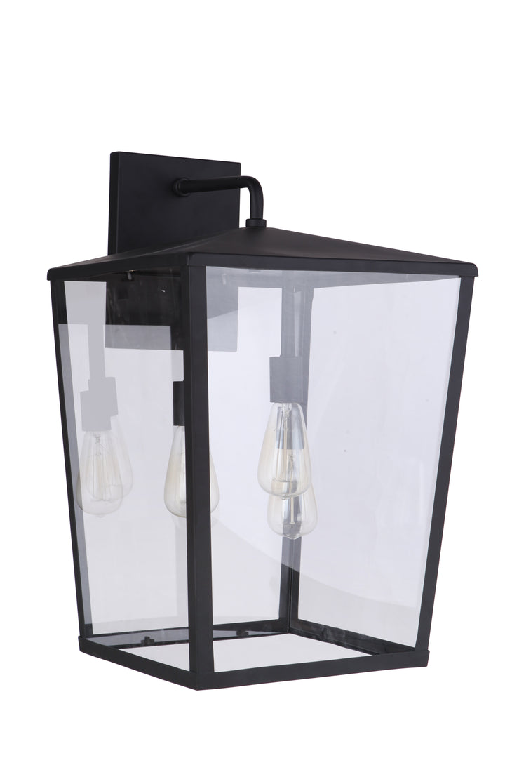 CRAFTMADE Olsen 3 Light Extra Large Outdoor Wall Lantern in Midnight