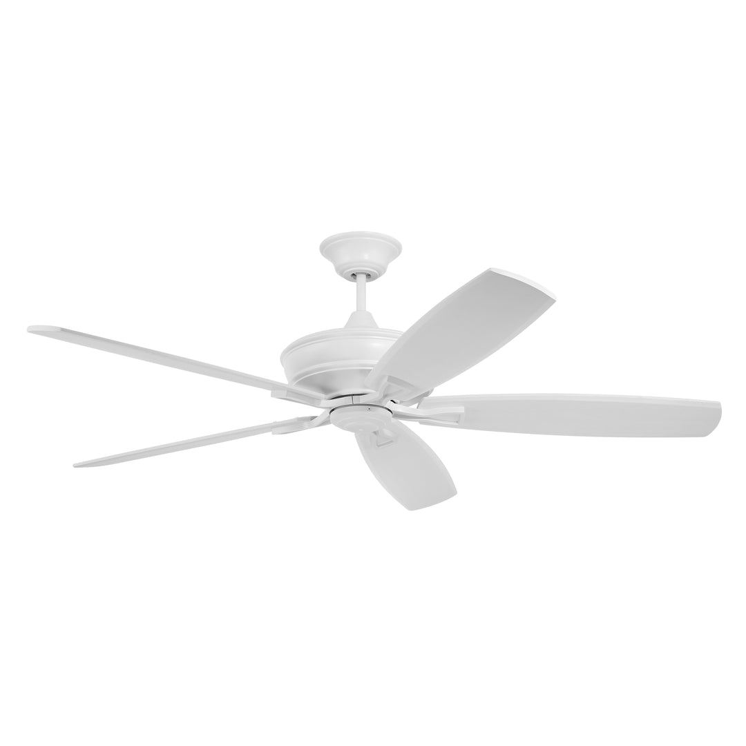 CRAFTMADE 60" Santori Indoor/Outdoor (Damp) in Matte White w/ White Blades