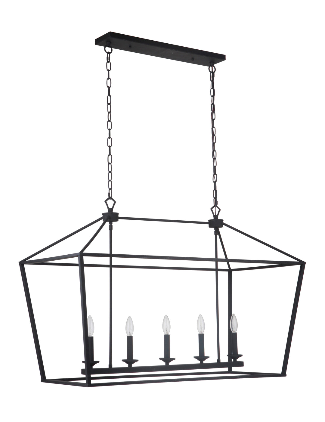 CRAFTMADE Flynt 5 Light Island in Flat Black