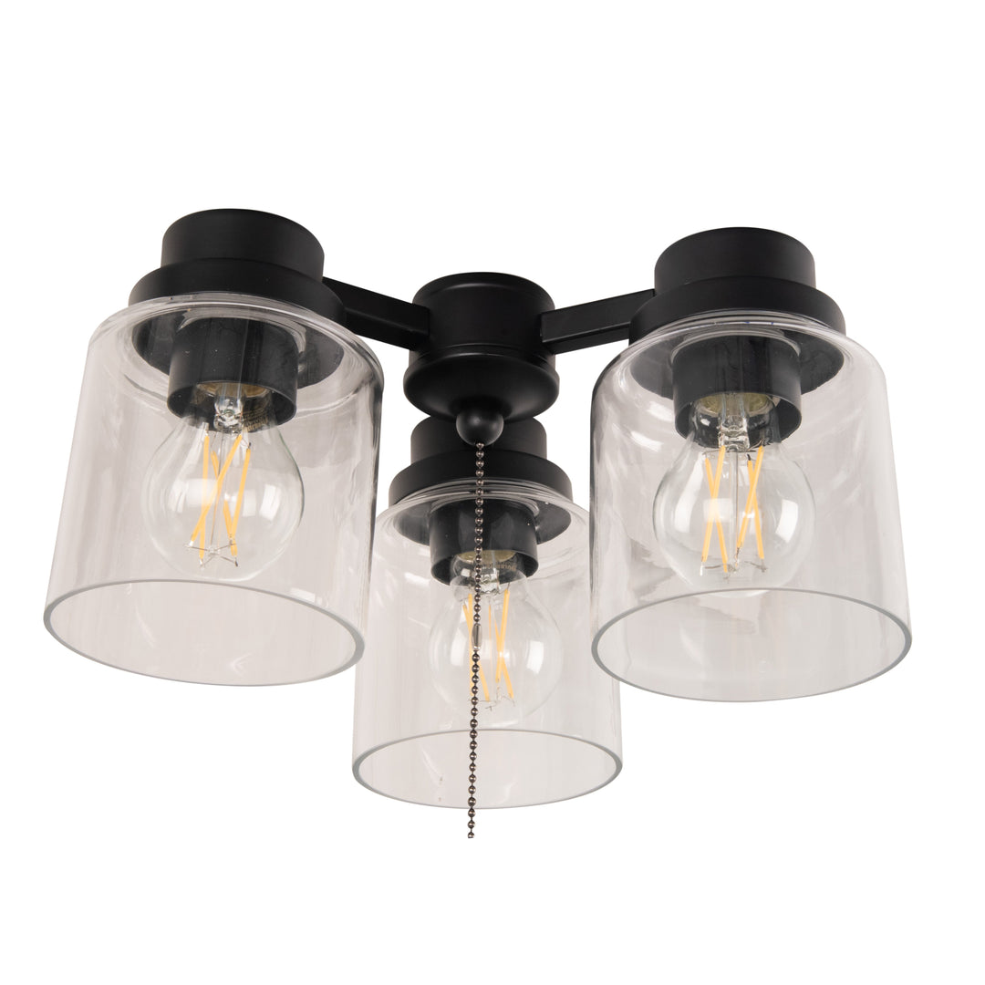 CRAFTMADE 3 Light Universal Light Kit in Flat Black