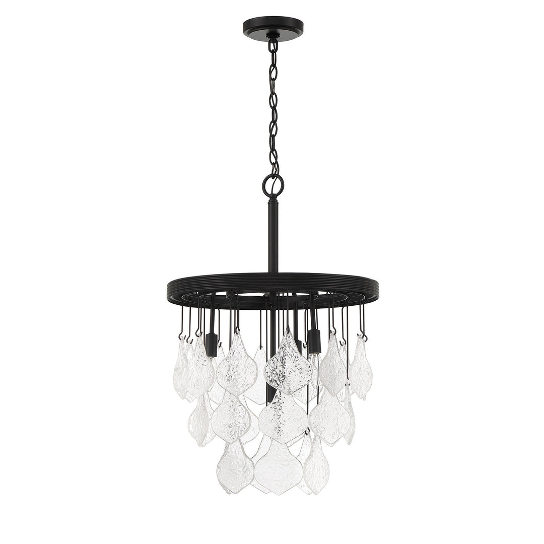 CRAFTMADE Vesi 4 Light Pendant in Flat Black