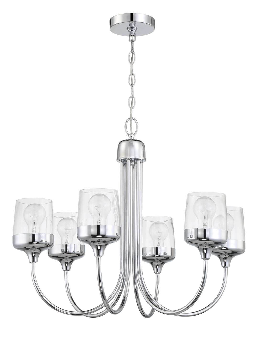 CRAFTMADE Wrenn 6 Light Chandelier in Chrome