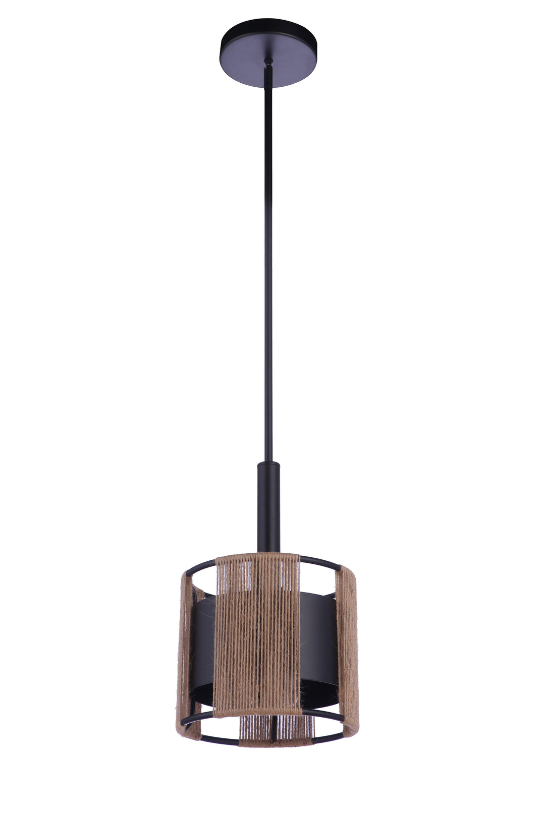 CRAFTMADE Kensey 1 Light Mini Pendant in Flat Black