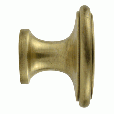 COPPER MOUNTAIN HARDWARE 1 1/2 Inch Brass Flat Top Cabinet Knob (Antique Brass Finish)