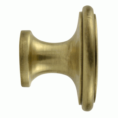 1 1/2 Inch Brass Flat Top Cabinet Knob (Antique Brass Finish)