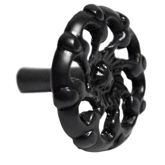 1 1/2 Inch Floral Swirl Round Knob (Oil Rubbed Bronze Finish) COPPER MOUNTAIN HARDWARE