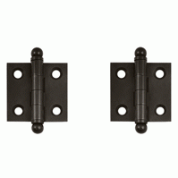 DELTANA 1 1/2 Inch x 1 1/2 Inch Solid Brass Cabinet Hinges (Oil Rubbed Bronze Finish)