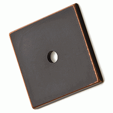 EMTEK 1 1/4 Inch Art Deco Square Back Plate (Oil Rubbed Bronze Finish)