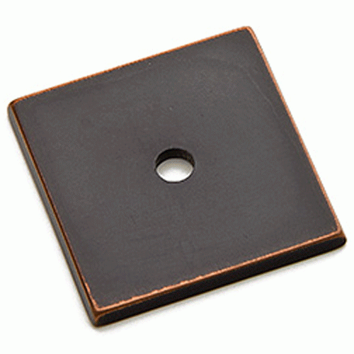 EMTEK 1 1/4 Inch Art Deco Square Back Plate (Oil Rubbed Bronze Finish)