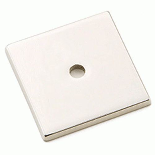 EMTEK 1 1/4 Inch Art Deco Square Back Plate (Polished Nickel Finish)