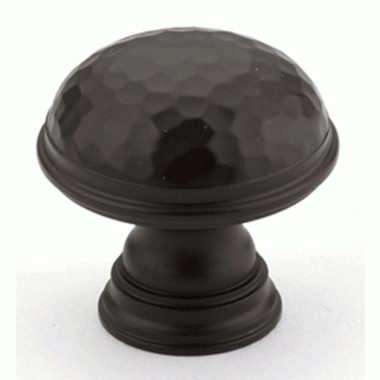 SCHAUB 1 1/4 Inch Atherton Hammered Knob (Oil Rubbed Bronze Finish)