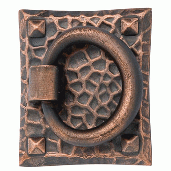 EMTEK 1 3/4 Inch Hammered Arts & Crafts Ring Pull Knob (Oil Rubbed Bronze Finish)