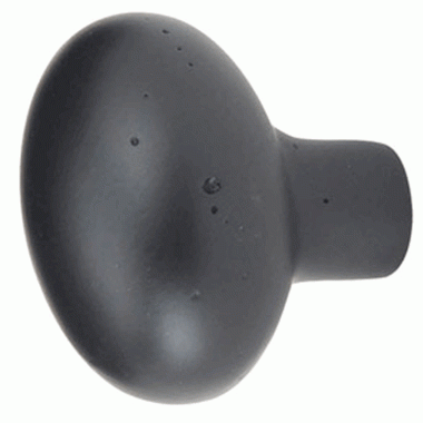 EMTEK Emtek 1 1/4 Inch Sandcast Bronze Egg Knob (Matte Black Finish)