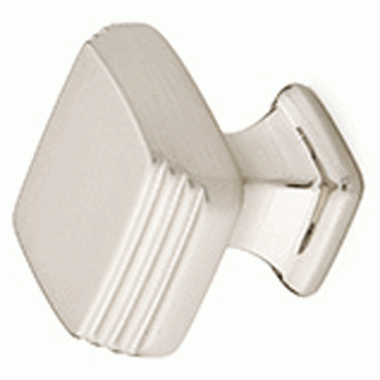 EMTEK Emtek 1 1/4 Inch Solid Brass Art Deco Knob (Satin Nickel Finish)