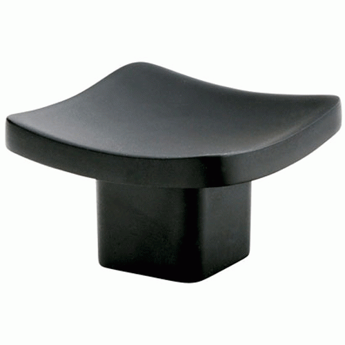 EMTEK Emtek 1 1/4 Inch Solid Brass Basin Knob (Flat Black Finish)