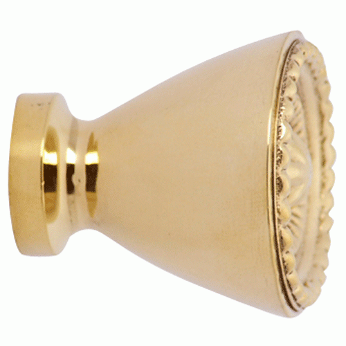 COPPER MOUNTAIN HARDWARE 1 1/4 Inch Solid Brass Beaded Star Round Knob (Lacquered Brass Finish)