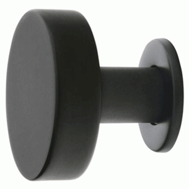 EMTEK Emtek 1 1/4 Inch Solid Brass Cadet Knob (Flat Black Finish)