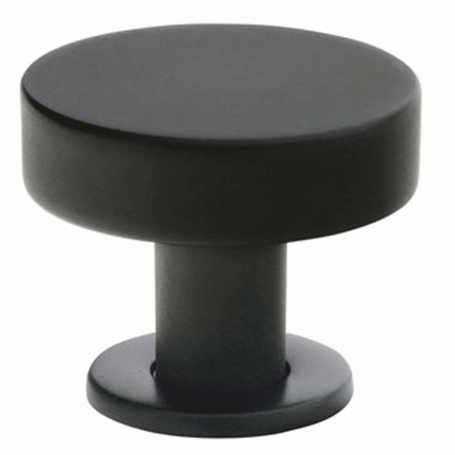 EMTEK Emtek 1 1/4 Inch Solid Brass Cadet Knob (Flat Black Finish)