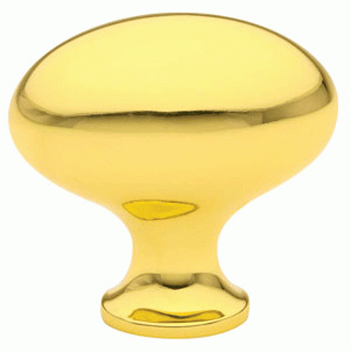 EMTEK Emtek 1 1/4 Inch Solid Brass Egg Cabinet Knob (Polished Brass Finish)