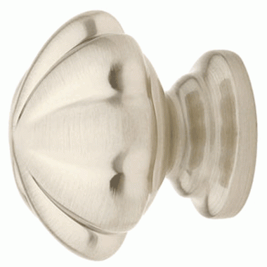 EMTEK 1 1/4 Inch Solid Brass Melon Cabinet Knob (Brushed Nickel Finish)