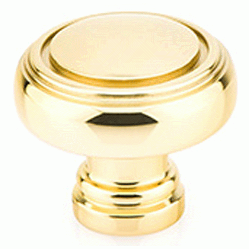 1 1/4 Inch Solid Brass Norwich Cabinet Knob (Polished Brass Finish) EMTEK