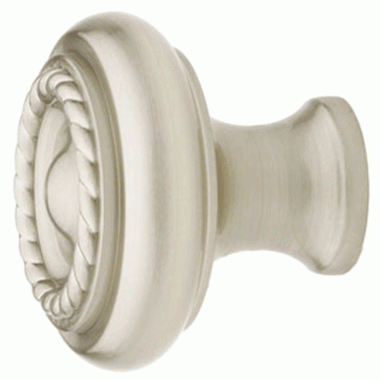 EMTEK 1 1/4 Inch Solid Brass Rope Cabinet Knob (Brushed Nickel Finish)