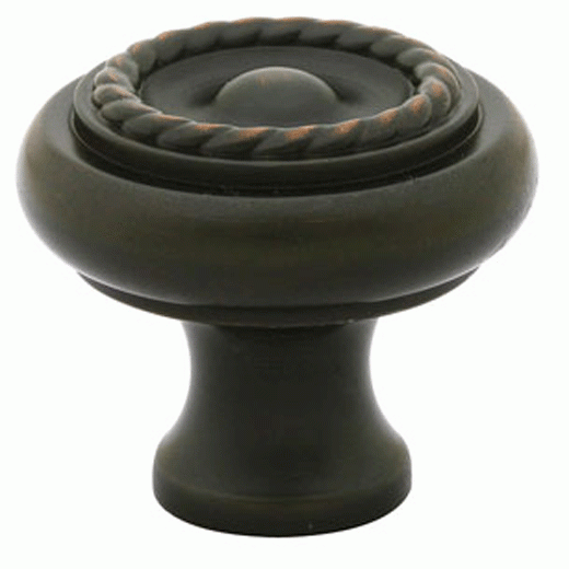 EMTEK Emtek 1 1/4 Inch Solid Brass Rope Cabinet Knob (Oil Rubbed Bronze Finish)