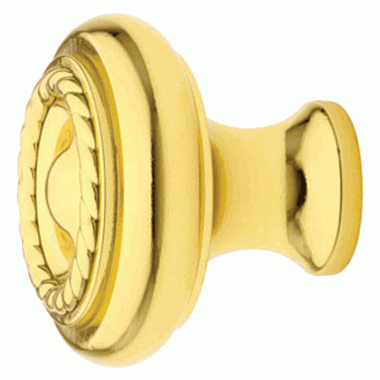 EMTEK Emtek 1 1/4 Inch Solid Brass Rope Cabinet Knob (Polished Brass Finish)