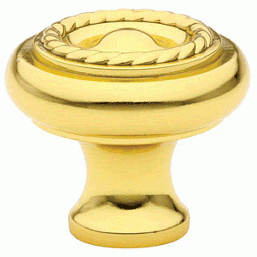 EMTEK Emtek 1 1/4 Inch Solid Brass Rope Cabinet Knob (Polished Brass Finish)