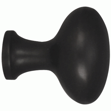 COPPER MOUNTAIN HARDWARE 1 1/4 Inch Solid Brass Traditional Egg Shaped Knob (Oil Rubbed Bronze Finish)