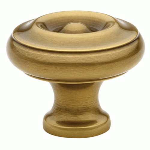 EMTEK 1 1/4 Inch Solid Brass Waverly Cabinet Knob (Antique Brass Finish)