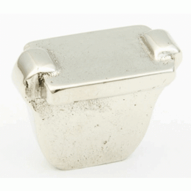 SCHAUB 1 1/4 Inch Vinci Rectangle Cabinet Knob (Polished White Bronze Finish)