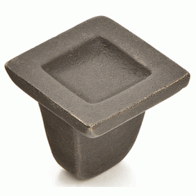 SCHAUB 1 1/4 Inch Vinci Square Cabinet Knob (Black Bronze Finish)