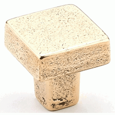 SCHAUB 1 1/4 Inch Vinci Square Cabinet Knob (Natural Bronze Finish)