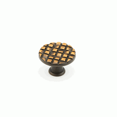 SCHAUB 1 1/8 Inch Mosaic Small Round Knob (French Antique Bronze Finish)